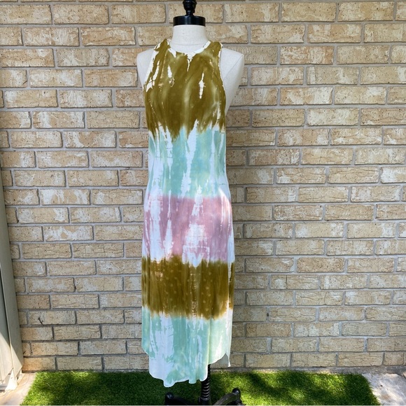 Razor Back Tie Dyed Midi Dress - Picture 2 of 11